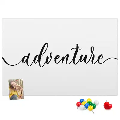 Memobord van kurk Opschrift avontuur