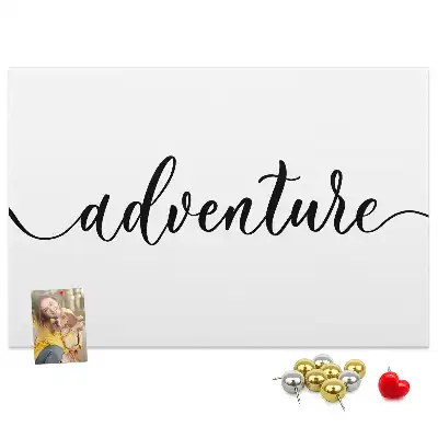 Memobord van kurk Opschrift avontuur