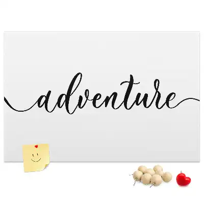 Memobord van kurk Opschrift avontuur