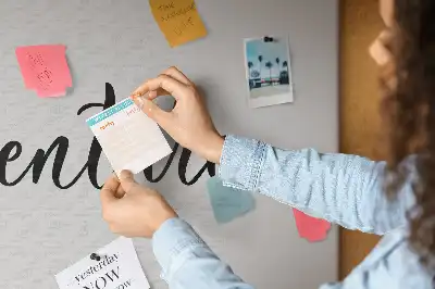 Memobord van kurk Opschrift avontuur
