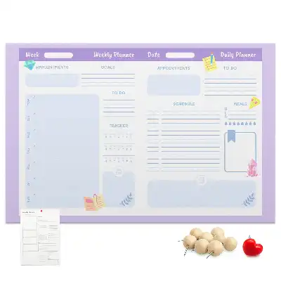 Kurk prikbord Roze jaarplanner