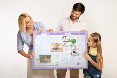 Memobord van kurk Roze jaarplanner