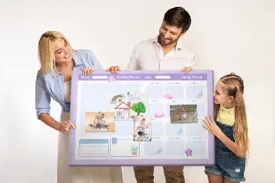 Memobord van kurk Roze jaarplanner