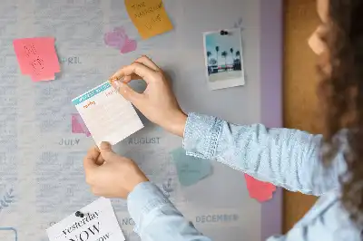 Memobord van kurk Roze jaarplanner