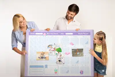Memobord van kurk Roze jaarplanner