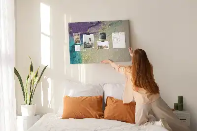 Memobord van kurk Decoratieve geaderde steen