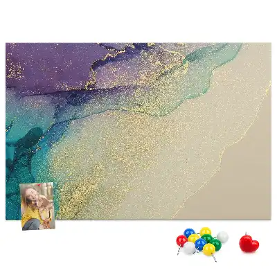 Memobord van kurk Decoratieve geaderde steen
