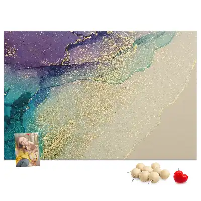 Memobord van kurk Decoratieve geaderde steen