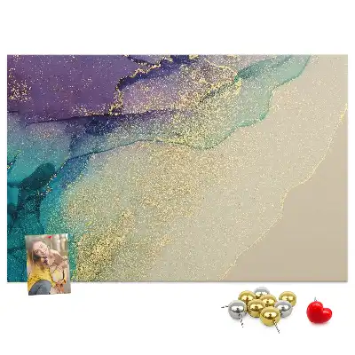 Memobord van kurk Decoratieve geaderde steen