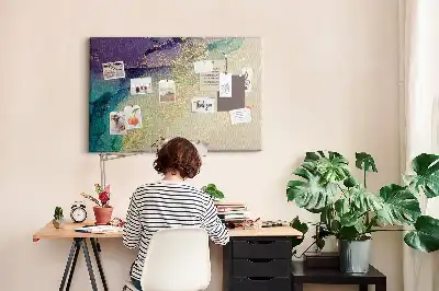 Memobord van kurk Decoratieve geaderde steen