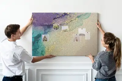 Memobord van kurk Decoratieve geaderde steen