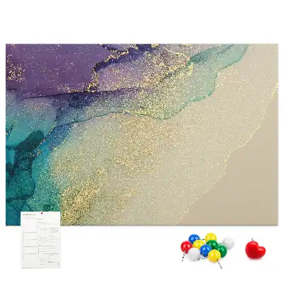 Memobord van kurk Decoratieve geaderde steen