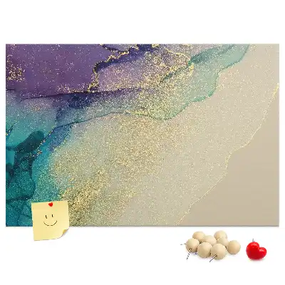 Memobord van kurk Decoratieve geaderde steen