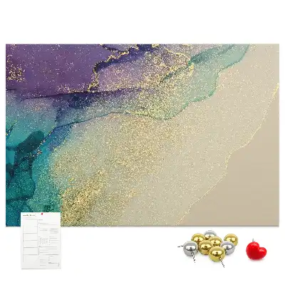 Memobord van kurk Decoratieve geaderde steen