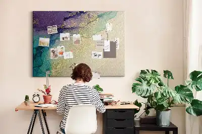 Memobord van kurk Decoratieve geaderde steen