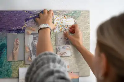 Memobord van kurk Decoratieve geaderde steen