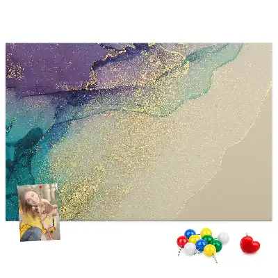 Memobord van kurk Decoratieve geaderde steen