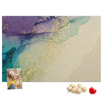Memobord van kurk Decoratieve geaderde steen