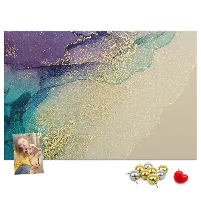 Memobord van kurk Decoratieve geaderde steen