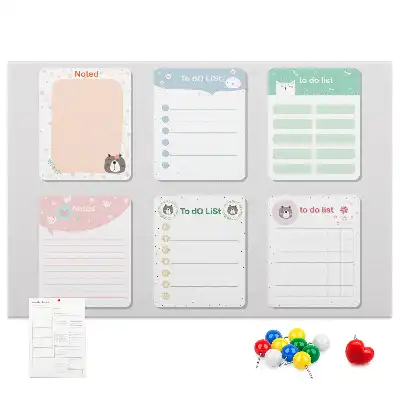 Memobord van kurk Kleurrijke notities
