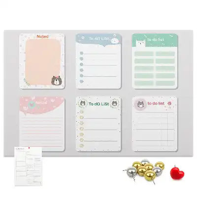 Memobord van kurk Kleurrijke notities