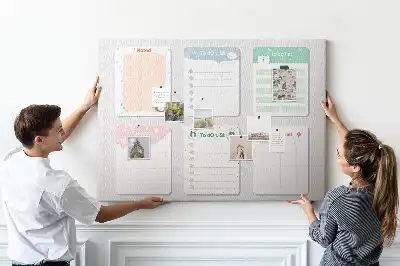 Memobord van kurk Kleurrijke notities