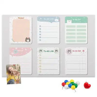 Memobord van kurk Kleurrijke notities