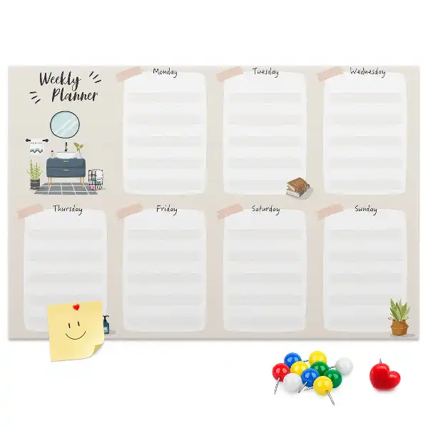 Kurk prikbord Wekelijkse wandkalender