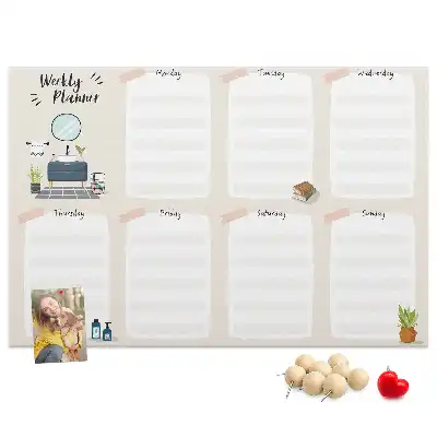 Kurk prikbord Wekelijkse wandkalender