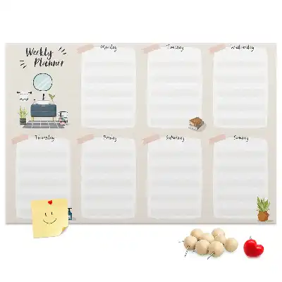 Kurk prikbord Wekelijkse wandkalender