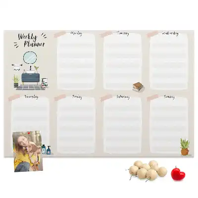 Kurk prikbord Wekelijkse wandkalender