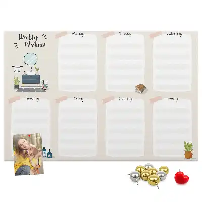 Kurk prikbord Wekelijkse wandkalender