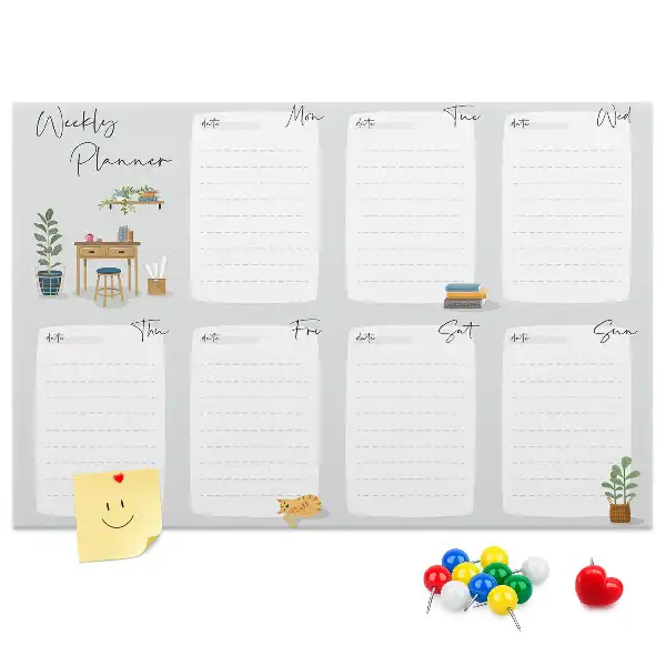 Kurk prikbord Gezellige weekplanner
