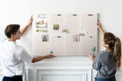 Memobord van kurk Weekschema organizer