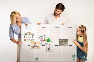 Memobord van kurk Weekschema organizer