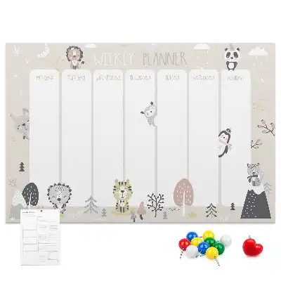 Memobord van kurk Weekschema organizer