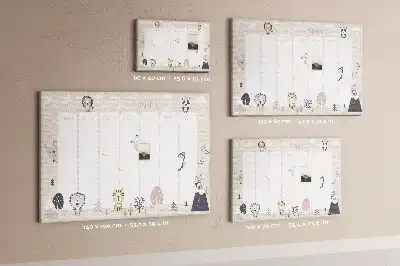 Memobord van kurk Weekschema organizer