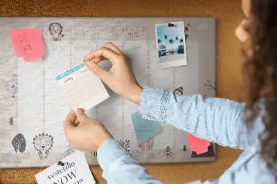 Memobord van kurk Weekschema organizer