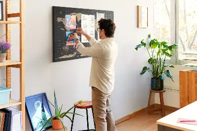 Kurk prikbord Stijlvolle retro wereldkaart