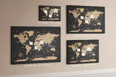 Kurk prikbord Stijlvolle retro wereldkaart