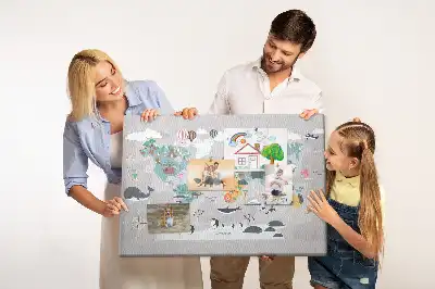 Memobord van kurk Cartoonkaart