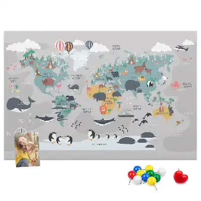 Memobord van kurk Cartoonkaart