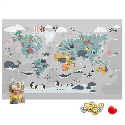 Memobord van kurk Cartoonkaart