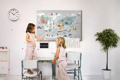 Memobord van kurk Cartoonkaart