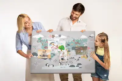Memobord van kurk Cartoonkaart