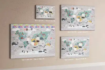Memobord van kurk Cartoonkaart