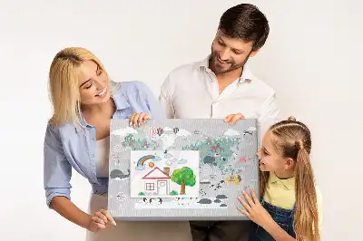 Memobord van kurk Cartoonkaart