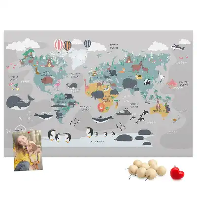 Memobord van kurk Cartoonkaart