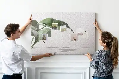 Memobord van kurk Abstracte bladeren