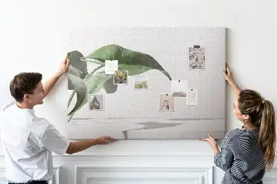 Memobord van kurk Abstracte bladeren